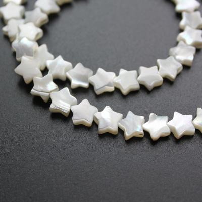 China Jewelry Making 6mm/8mm/10mm/12mm Cut Out White Shell Beads Strand Star Bead For Jewelry Accessories for sale