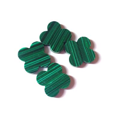 China Fire Mark Jewelry Accessories Four Leaf Clover Gems Synthetic Malachite Set Or Color Set Or Clover for sale