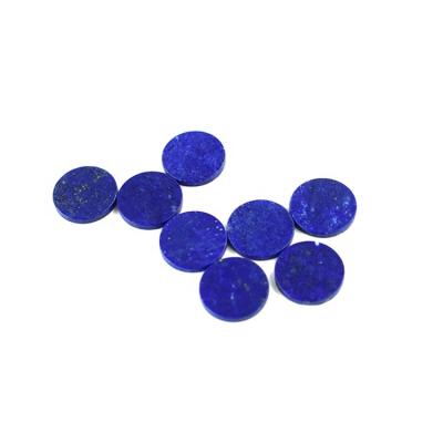 China Good quality color game or fire flat cut lapis lazuli round disc for jewelry accessories for sale