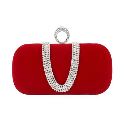 China Polyester Colored Diamond Evening Clutches Women Silk Clutch Purse Rhinestone Wedding Crystal Make Up Hand Bags for sale