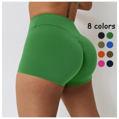 China Breathable Seamless Sports Shorts Women Fitness Summer Gym Shorts Proof Yoga Squats Leggings High Waist Sexy Running Elastic for sale