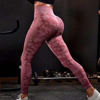 China New Breathable Women Camouflage Gym Gaiters Mujer Seamless Push Up High Booty Pants Fitness Waist Workout Butt Yoga Gaiters! crack! for sale