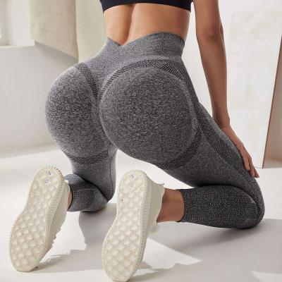 China Breathable Custom Gym Fitness Gaiters Women Yoga Pants Women High Waist Hip Lift Lift Outdoor Stretchy Running Gaiters Gaiters for sale