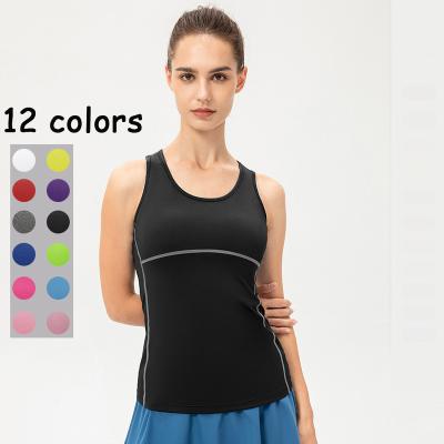 China Breathable Sexy Backless Yoga Tank Tops For Yoga Sleeveless Shirts Workout T-shirt Fitness Women Sport Vest Quick Dry Running Lady for sale