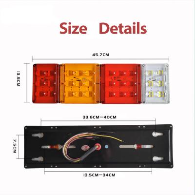 China Stop Tail Light Shock Resistant Green Energy Saving Semi Ultraviolet Truck Rear Lights Vibration Resistant Led Lights For Cars Trucks Truck Clearance Lights for sale