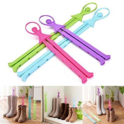 China Wholesale 1PC Long Folder Stays Ballet Girl Boots Shoes Rack Eco-Friendly Practical Expandable Shoe Rack Table Rack for sale