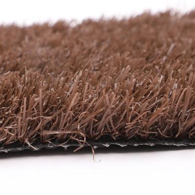 China Outdoor Leisure Grass Brown Garden Decoration Factory Price Halloween Artificial Lawn Landscaping For Birthdays for sale