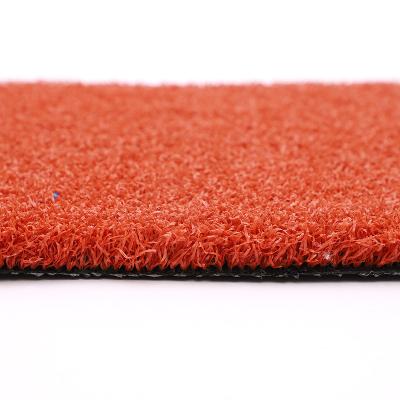 China Good Quality Cheap Price Garden Landscaping Plants Red Curved Artificial Wire Lawn Flooring Wedding Turf Plastic Synthetic Grass Drill for sale