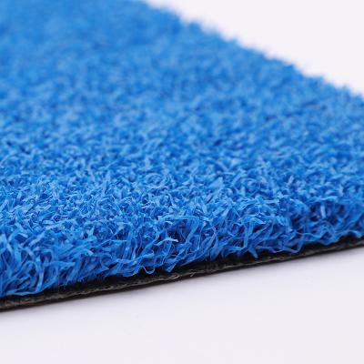 China Wholesale Outdoor Garden Patio Games Cushion Blue Curly Yarn Artificial Lawn For Sale for sale