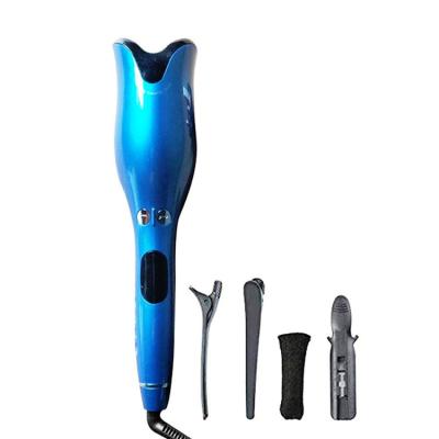 China Safety Hot Seller Automatic Flat Hair Curler Iron LCD Display Hair Curling Portable Magic Wand Curling Kit for sale