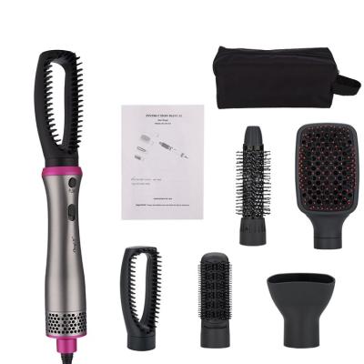 China 2021 Hot Popular Amazon Airbrush Paddle Volumizer Hair Dryer Brush 5 in 1 Volumizing Hair Dryer Styler Brush for sale