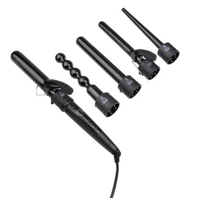 China Easy To Use New 5P Hair Curling Iron Interchangeable Hair Curler Wand Professional LCD Display for sale