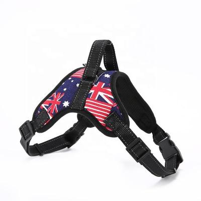 China Factory Outlet High Quality Reflective Neoprene Logo Dog Harness Adjustable Pet Camouflage Harness Custom Made for sale