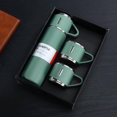 China Custom Financial Institutions Logo Double-Layer Thermos Mugs Mothers Day Gifts Gift Corporate Set Luxury Promotional Vacuum Flask With Gift BO for sale