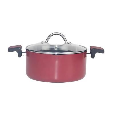 China Factory Supply 5.5 Quart Pasta Stick Pot Non Viable Direct High Quality Coated Aluminum Casserole for sale