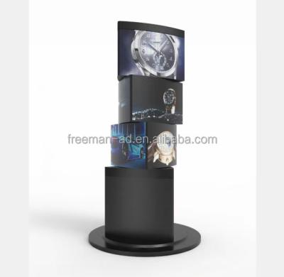 China Creative Advertising Equipment LED Rotating Magic Cube Column Rotating LED Screen Tower for sale