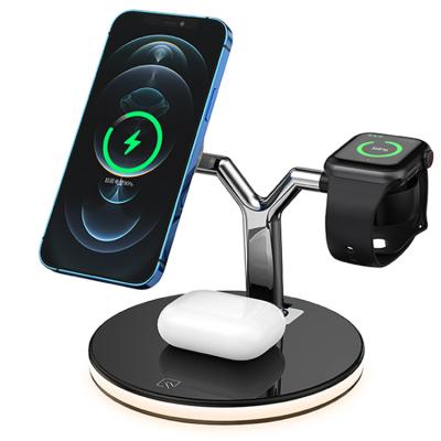 China Amazon Best-selling 10W 15W 20W Qi Wireless Charging Dock Magnetic 3in1 Wireless Charging Station Smart Watch for Apple iPhone iWatch AirPods for sale