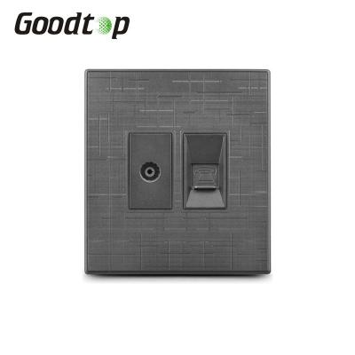 China Security and Fashion Goodtop 2021G1 TV+TEL Wall Sockets for sale