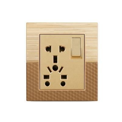 China Security And Fashion Goodtop 2021S1 Double Color 5 In 1 Wall Switch And Sockets for sale