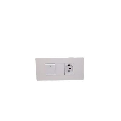 China South America Colombia Mexico Switch De Pared El enchufe De Pared Interruptores 1+1 Wall Switch Sockets 2021M1 for sale