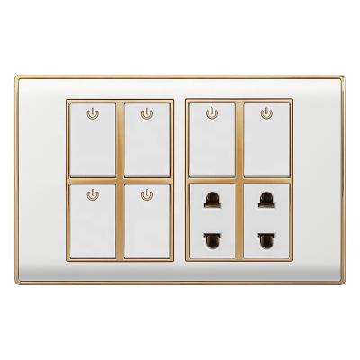 China New Style EW-01 Pakistan Safety And Fashion Series 6+2 Wall Switch Electrical Socket for sale