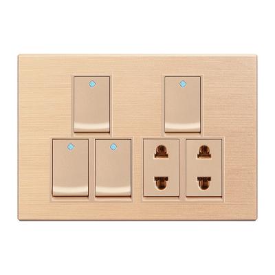 China New security and fashion Pakistan style BRG-01 series 4+2 series electric wall switch for home for sale