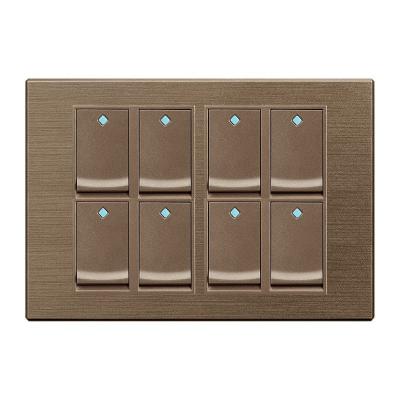 China Safety and Fashion New Pakistan Style BB-01 Series 8 Gang 1 Way Wall Light Switch for sale