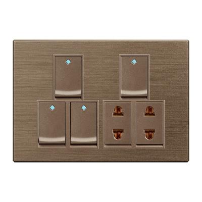 China New security and fashion Pakistan style BB-01 series 4+2 series electric wall switch for home for sale