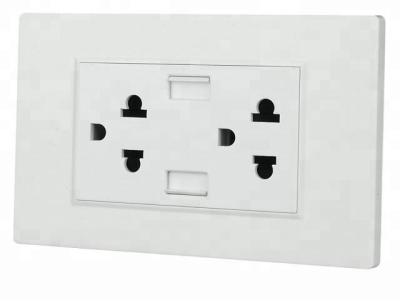 China Convenient and safty American standard 3 pinelectrical wall outlet USB dual wall socket for sale