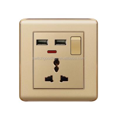 China Safe Operation Hot New Arrival Wall Switch USB, Multifunctional Socket With USB 2 Port Wall Socket for sale