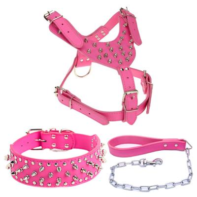 China Durable Waterproof Training Dog Collar Anti Sharp Leather Studded Studs Dog Collar for sale