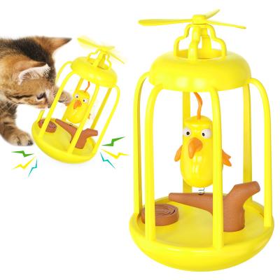 China New Viable Type Explosion Sounding Plastic Birdcage Pet Cat Interactive Toys Tumbler Cat Toys for sale