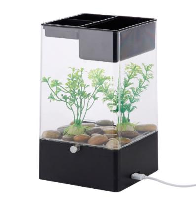 China Sustainable Customized Acrylic With Led Lights Without Changing The Water Aquarium for sale