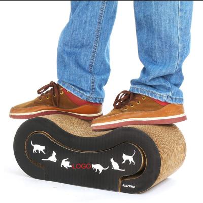 China 2 Viable in 1 Cat Scratching Post Corrugated Cardboard Cat Scratcher Pet Cat Toy for sale