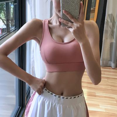 China New Summer Gathering Sports Underwear Yoga Running Fitness Chest Shockproof Buckle Beautiful Sports QUICK DRY Back Bra for sale