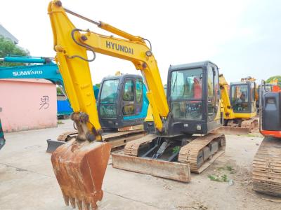 China Origineel Tweedehands Hyundai Mini Excavator Hyundai r60-7 55-7 Koreaans Hyundai r55-7 de Kleine Graver van het Graafwerktuigr80 Spoor voor Verkoop Te koop