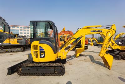 China Used Komatsu PC35mr Secondhand Original 3.5t Mini Crawler Excavator Japanese Brand Small Size for sale