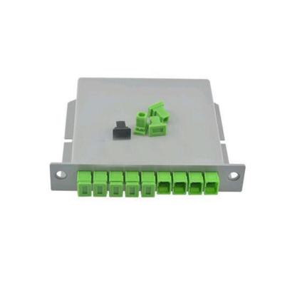 China FTTH China Supplier 1*8 Cassette/LGX Box Plug-in PLC Splitter SC UPC PLC Fiber Optic Splitter for sale