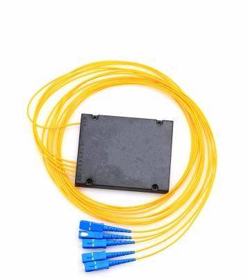 China FTTH System PLC Cassattes Splitter Modular Optical Fiber 1x4 SC/UPC Passive Chip for sale