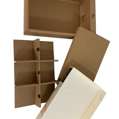 China New Design Recyclable Kraft Paper Cardboard Shipping Boxes Rigid High Quality Single Color Insert Paper Package Box For Gift for sale