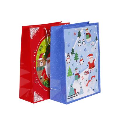 China Recyclable Sensitive Art Paper Packaging Shopping Bag , Christmas Festival OEM Style Customized Paper Bag for sale