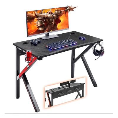 China Modern Simplicity New Design Internet Cafe Plastics Carbon Fiber Adjustable Desk Game Table for sale