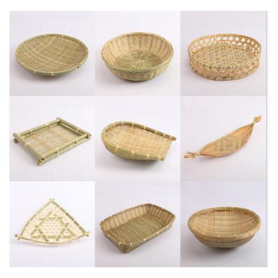 China Living room fashion color no restaurant school skeleton picnic woven handmade bamboo basket for sale