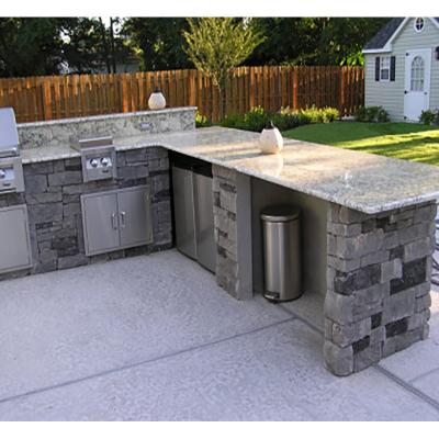 China Letai Style Luxury 304 Stainless Steel Modern Cool Sun Proof Outdoor Kitchen Island With Soft Closing for sale