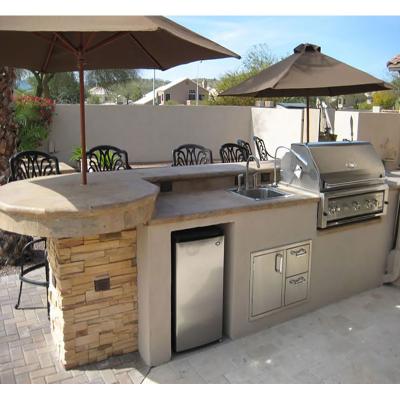 China Letai Small Modern Arabic 304 Stainless Steel Sun Proof Outdoor Kitchen Island With Soft Closing for sale