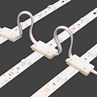 China Light Box Factory Price 12V 3030 18 LED Diffused Reflection Led Light Guide Backlight Rigid Led Strip With Lens for sale