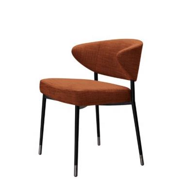 China Modern Thick Padded Armchair Upholstered Seat Dining Chair For Modern Design Dining Room Restaurant Home Furniture for sale