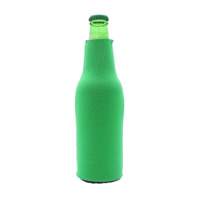 China Waterproof Neoprene Beer Bottle Sleeve With Zipper Insulated Wine Bottle Thermal Bag Food Geometric for sale