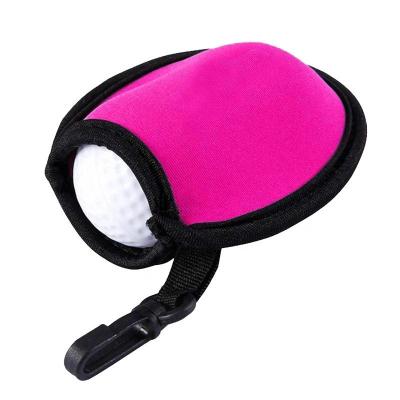 China Custom Portable Waterproof Neoprene Golf Ball Pocket Towel Holder Single Golf Ball Remover for sale