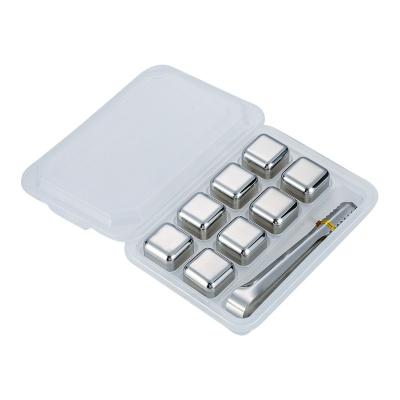 China High Quality Viable For Factory Supplier 4-6Pcs Reusable Stainless Steel Ice Cubes for sale